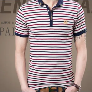 Men's Striped Fashion Polo