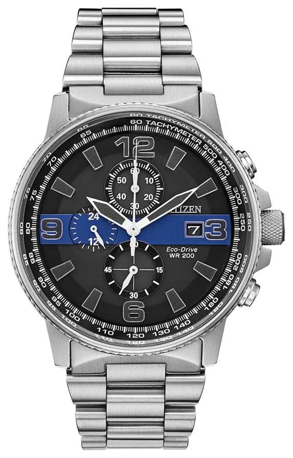 Men's Thin Blue Line Box Set Citizen Watch