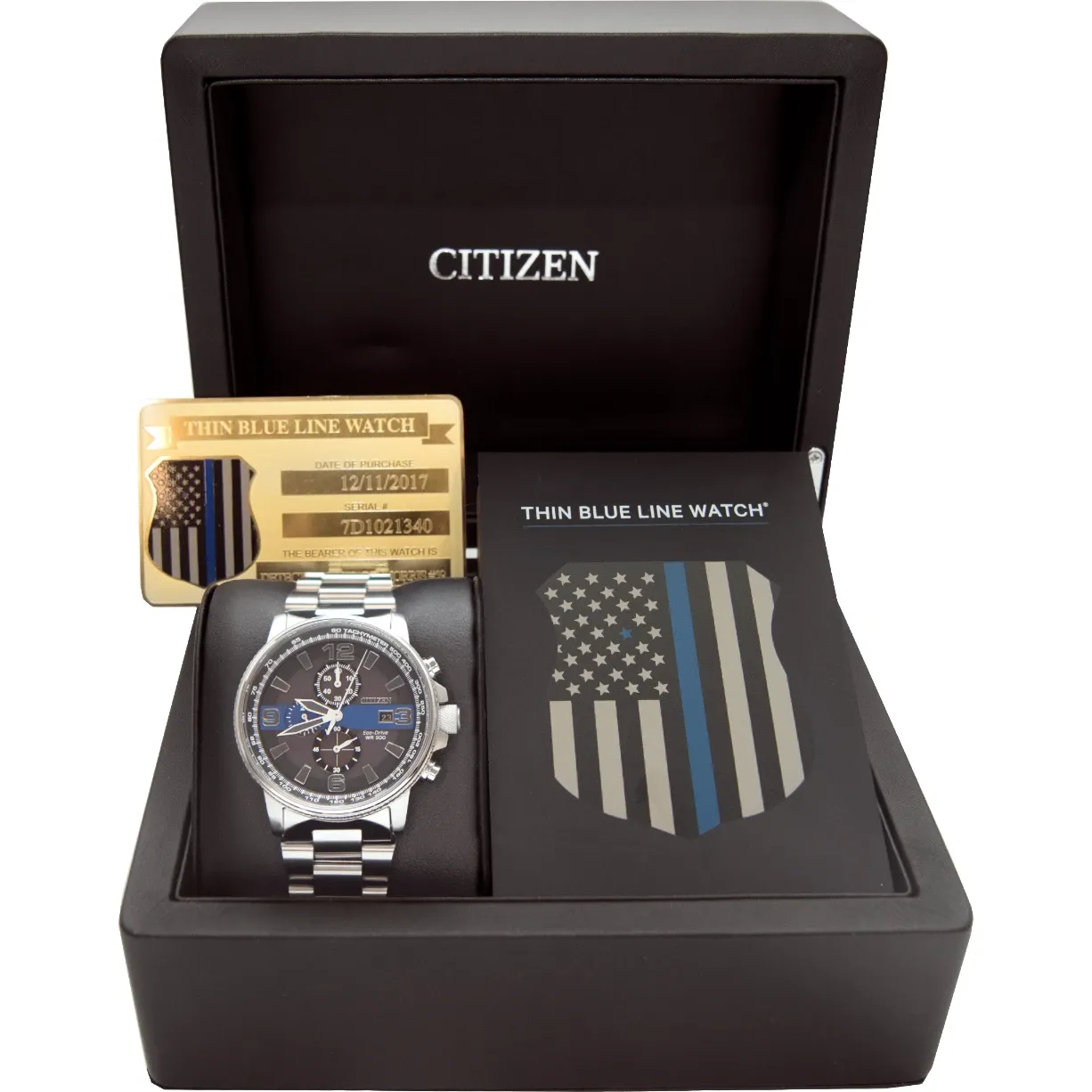 Men's Thin Blue Line Box Set Citizen Watch