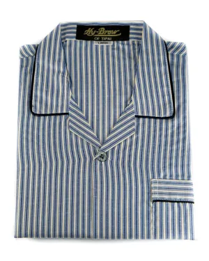 Mens Wedding Nightdress - Striped Design Nightwear By Hy-Brow Plus High Classic