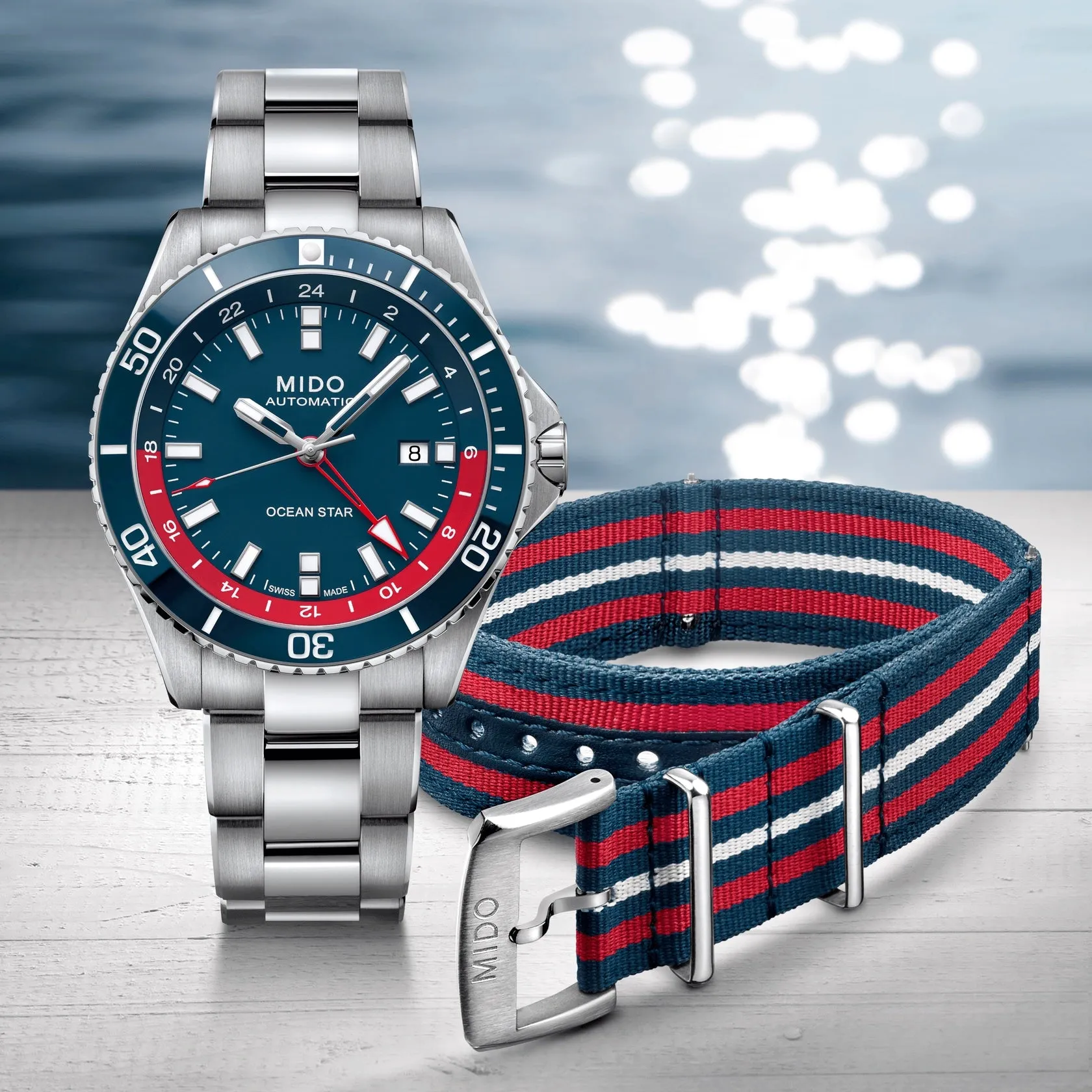 MIDO Ocean Star GMT Watch Set M026.629.11.041.00