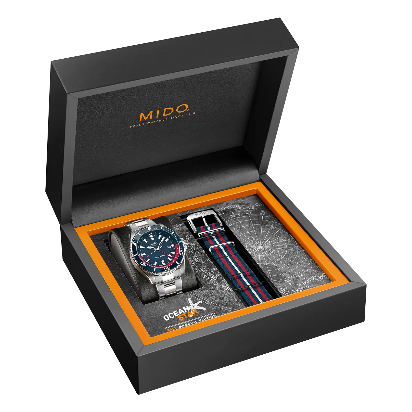 MIDO Ocean Star GMT Watch Set M026.629.11.041.00