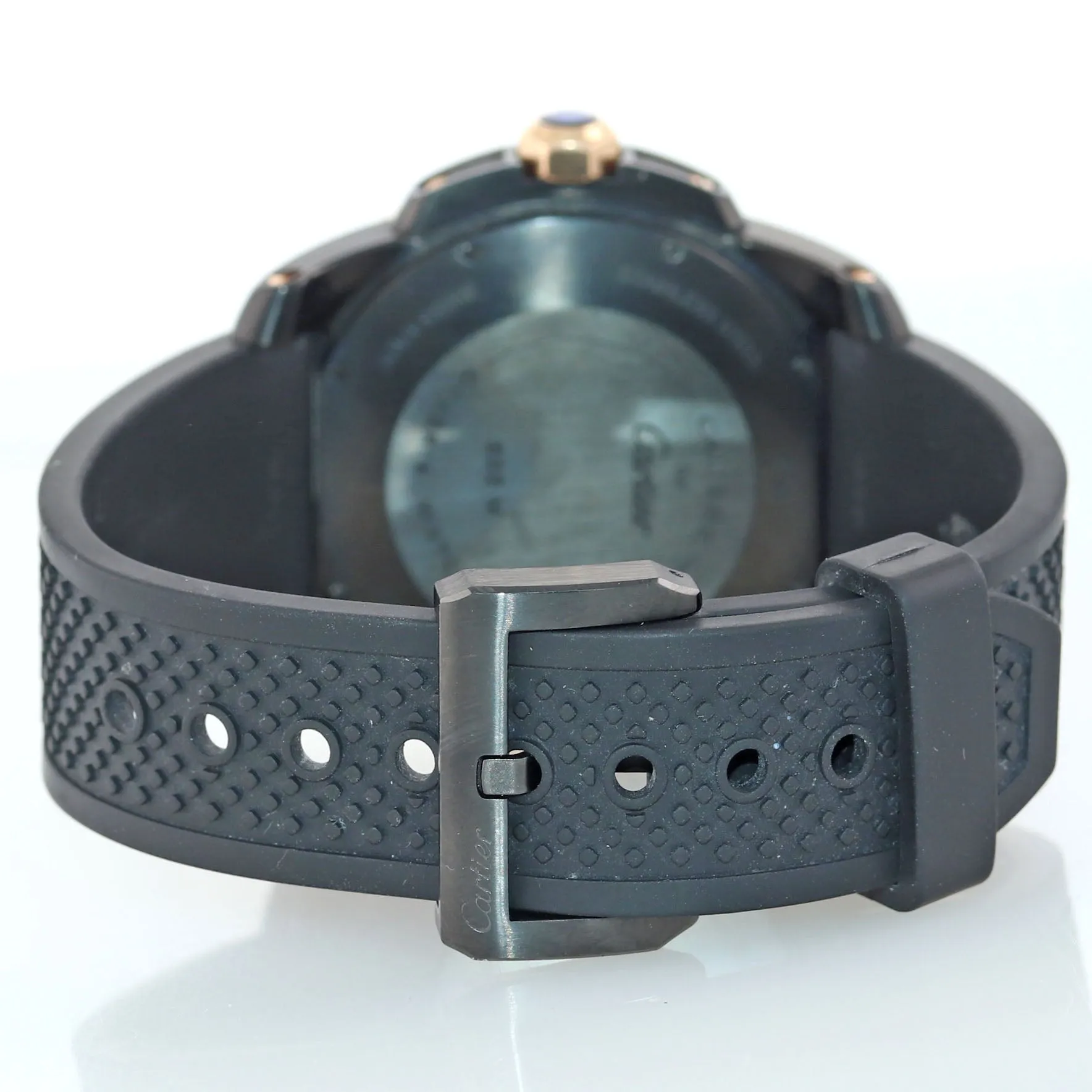 MINT Cartier Calibre Diver PVD Steel Rose Gold Black Rubber 42mm Dive Watch 3729