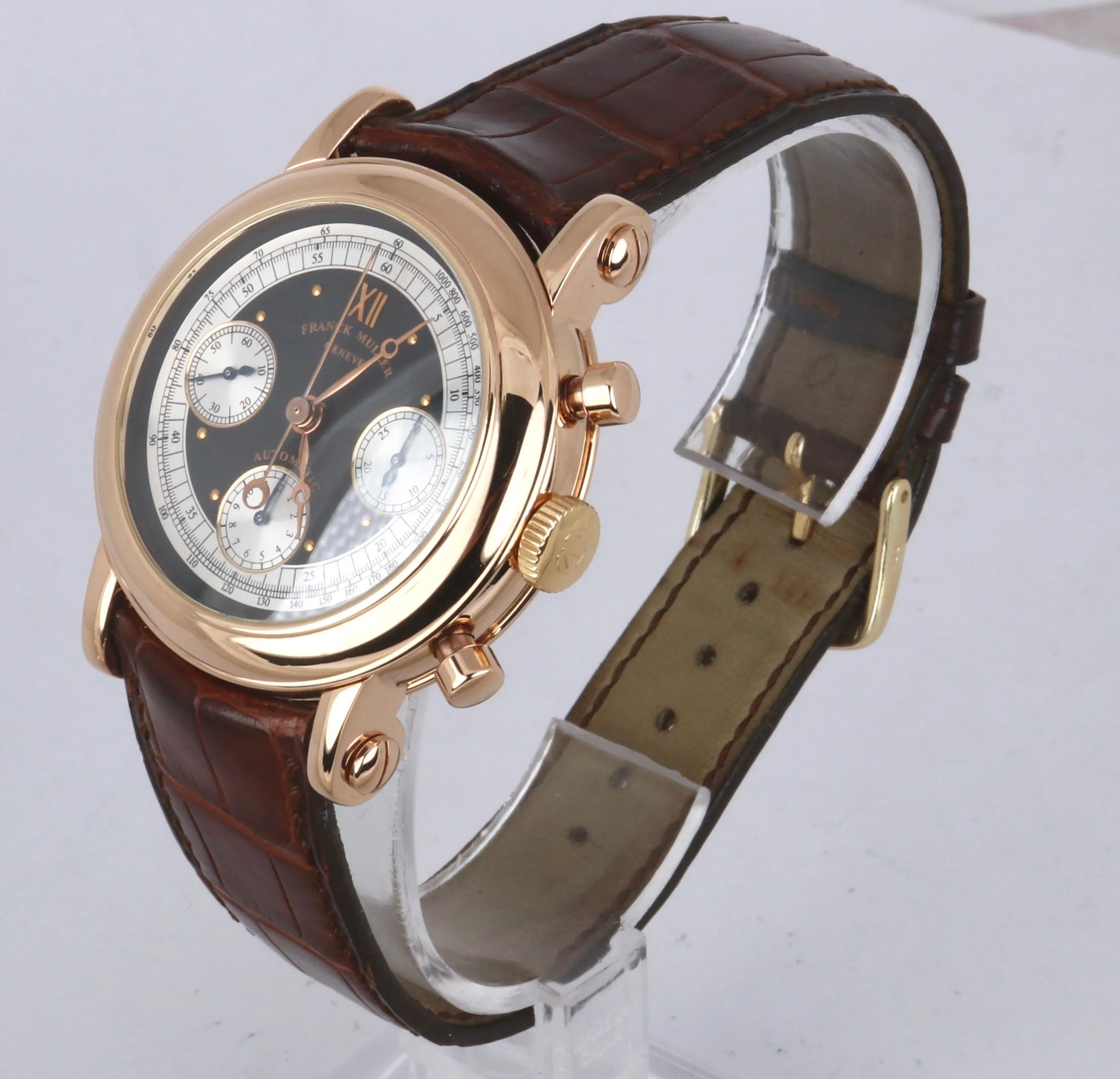 MINT Men's Franck Muller 7000 CC 39mm 18K Rose Gold Chronograph Automatic Watch