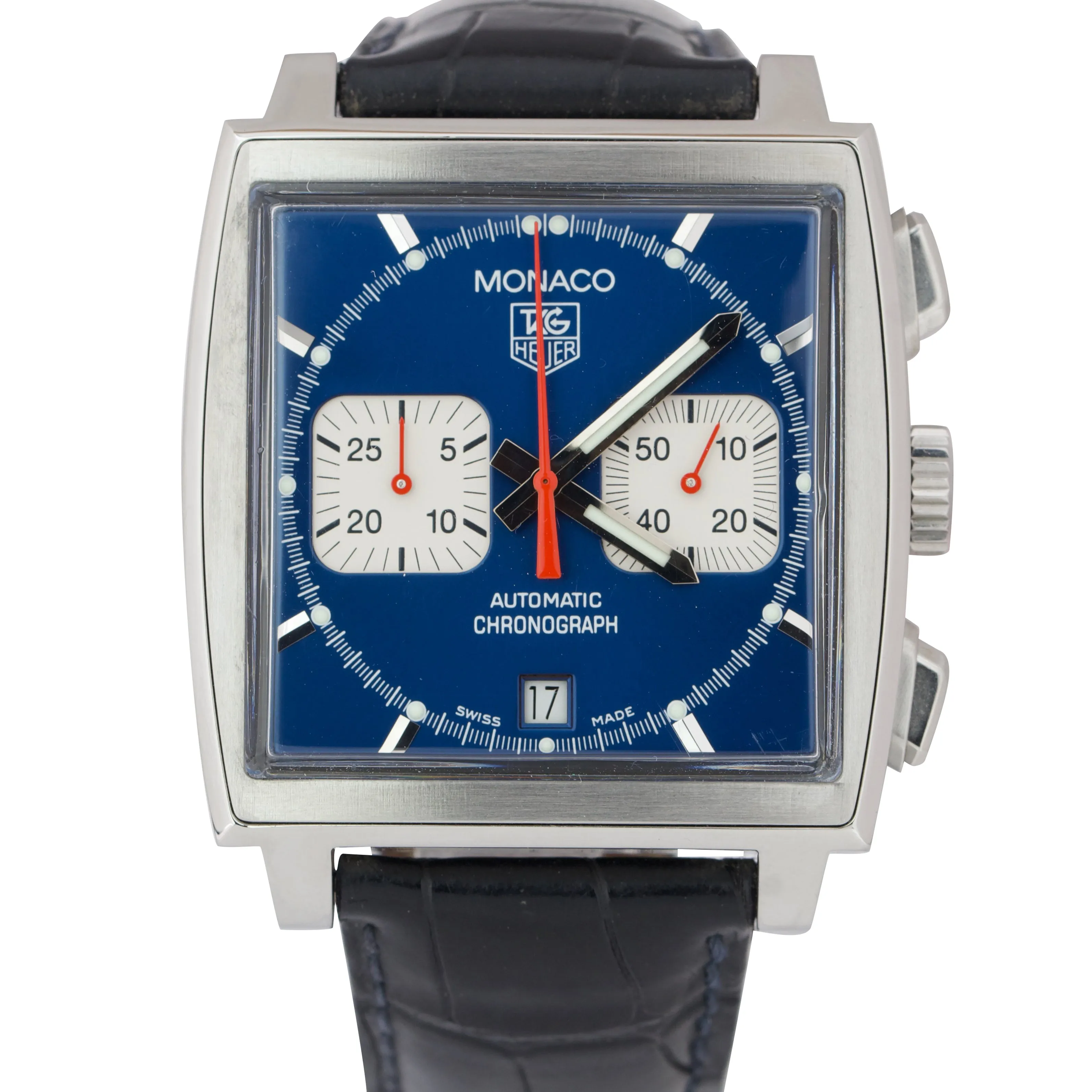 MINT Men's Tag Heuer Monaco Steve McQueen Blue 38mm CW2113 Automatic Watch