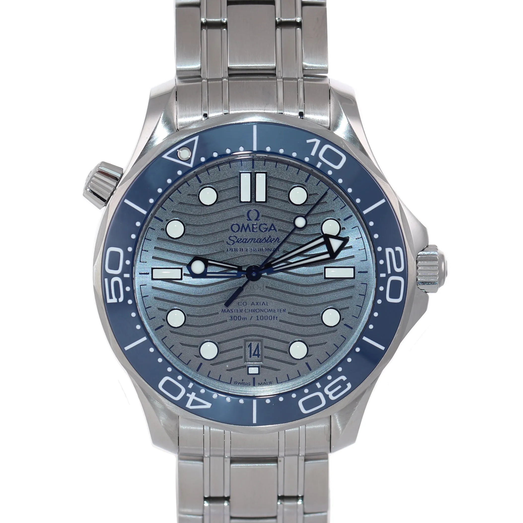 MINT PAPERS Omega Seamaster Diver 300M 42mm Grey Wave 210.30.42.20.06.001 Watch