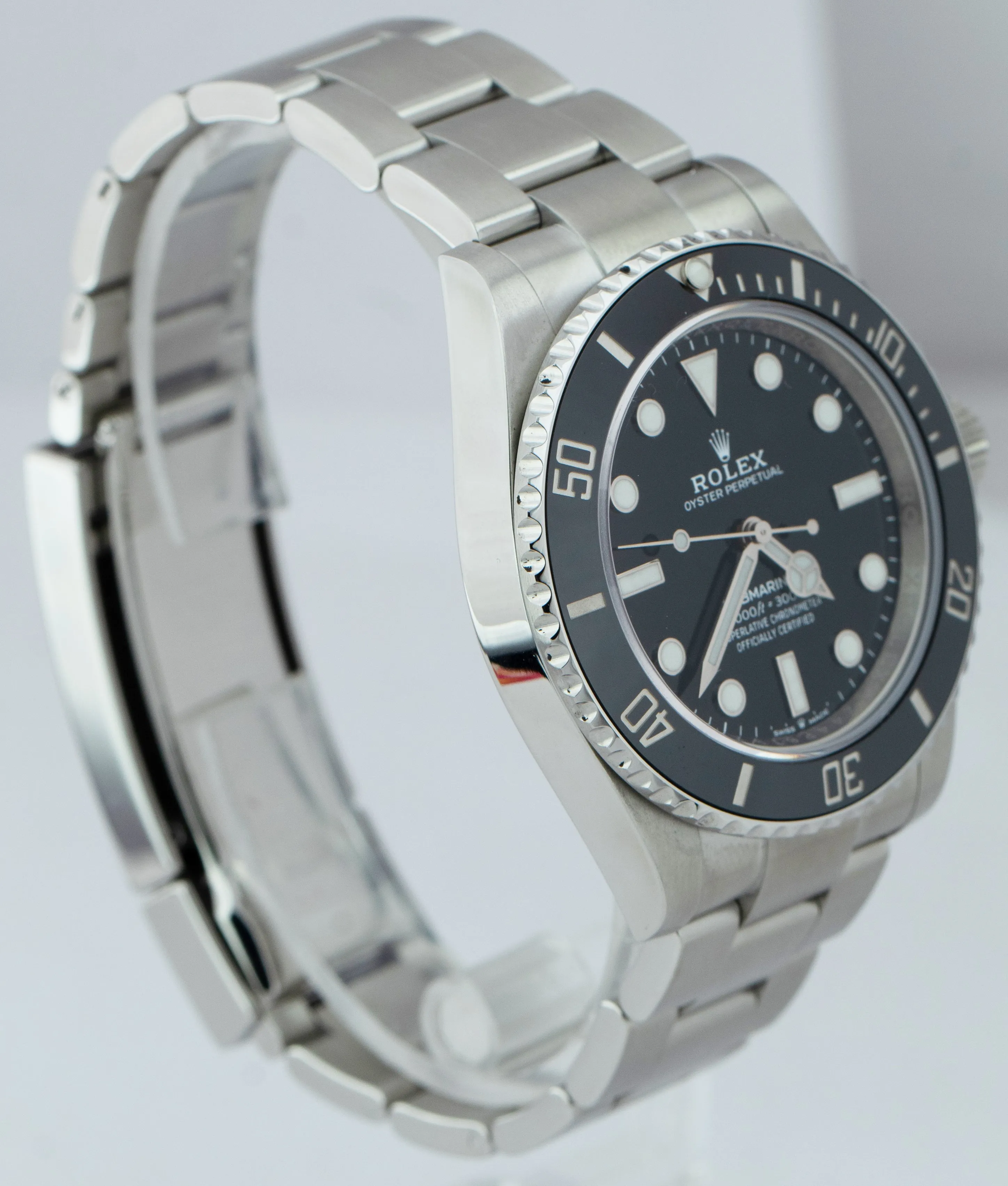 MINT Rolex Submariner 41mm No-Date Black Ceramic Stainless Dive Watch 124060 LN