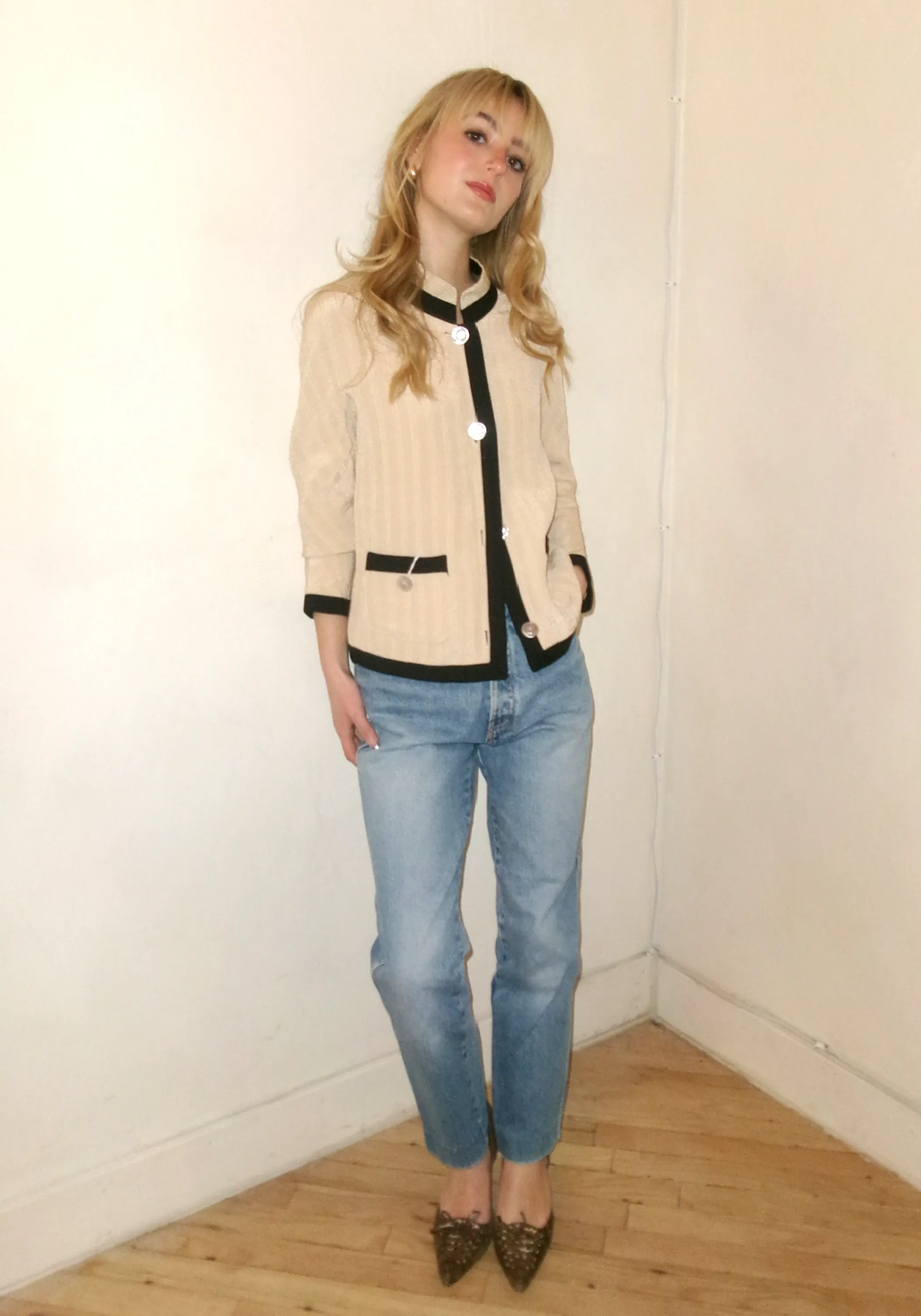 Moschino High Waist Light Wash Jeans