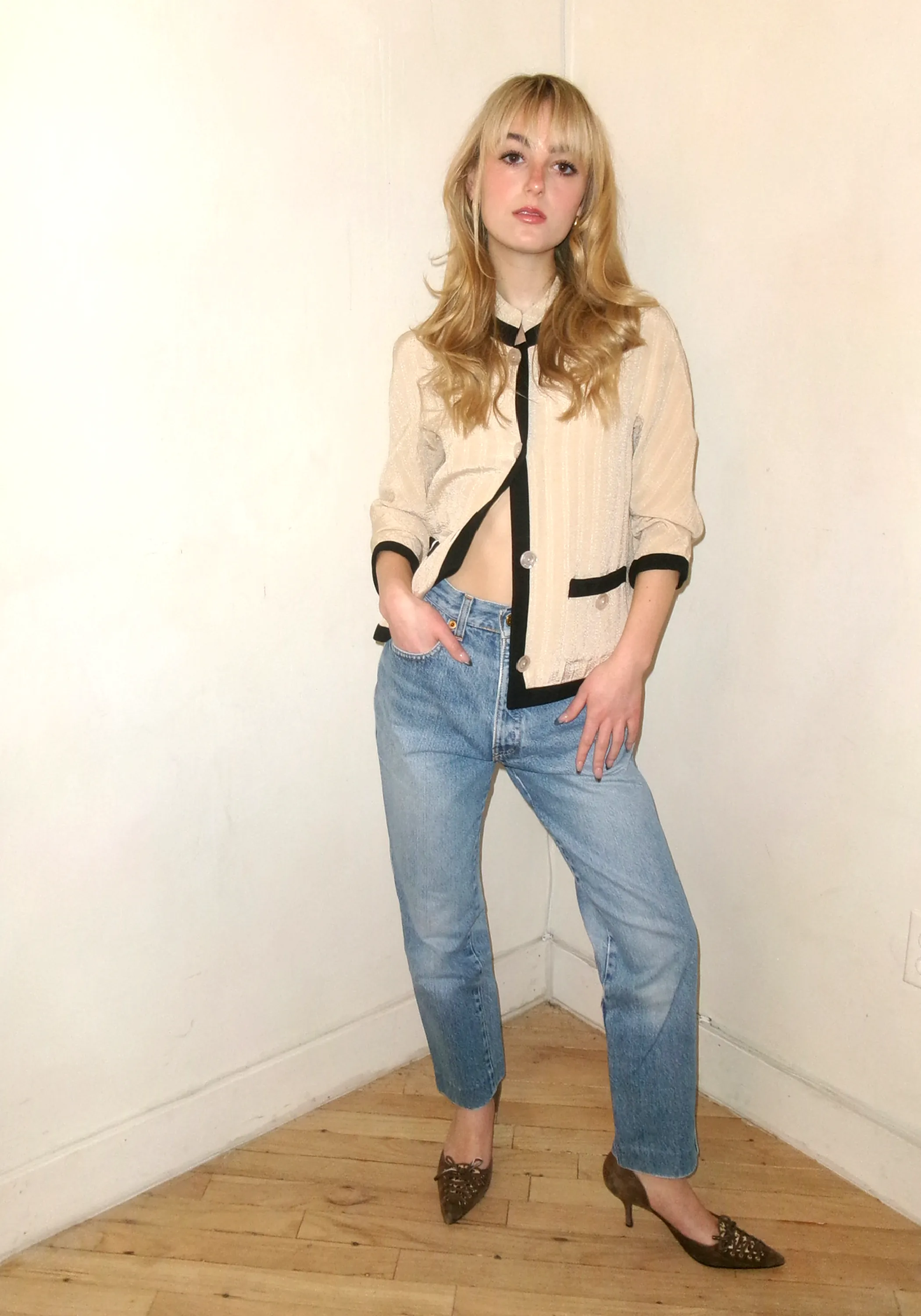 Moschino High Waist Light Wash Jeans