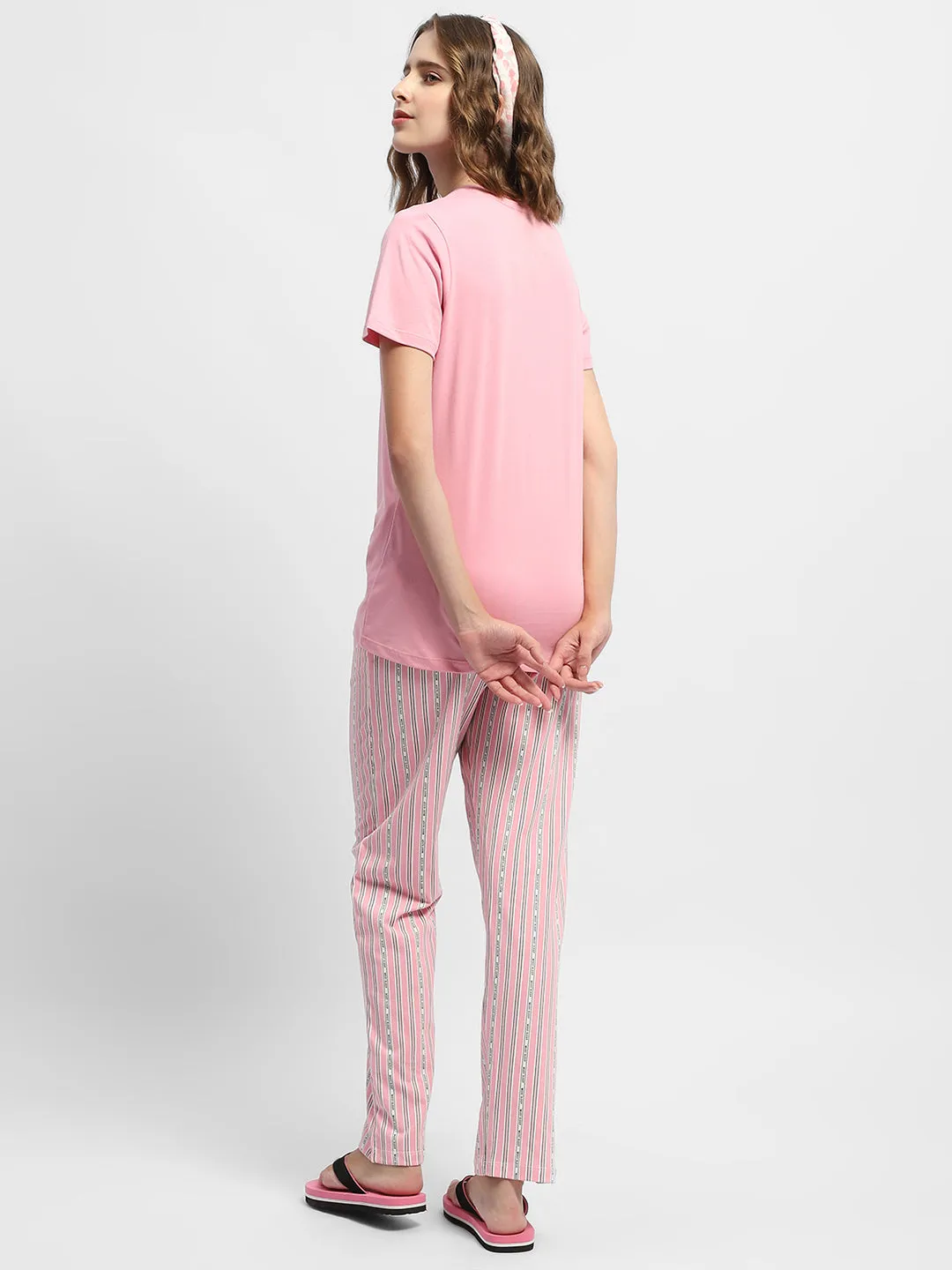 mSECRET Typography Pink Two Piece Nightsuit