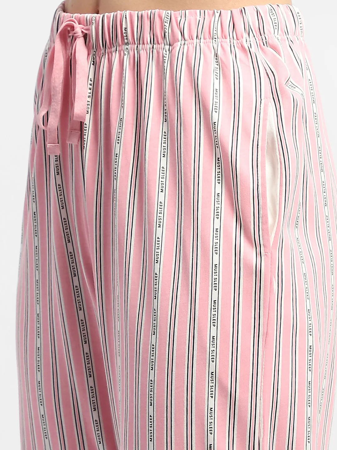mSECRET Typography Pink Two Piece Nightsuit