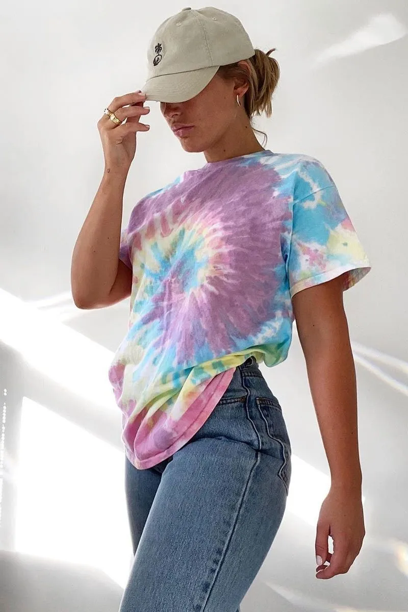 Multi Pastel Tie-dye T-shirt - Elaya