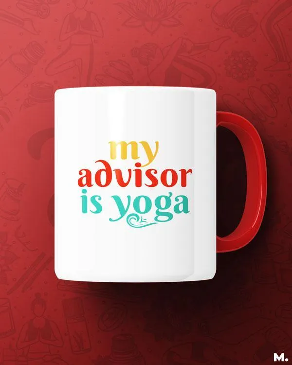My advisor is yoga printed mugs