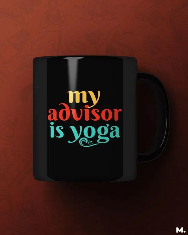 My advisor is yoga printed mugs