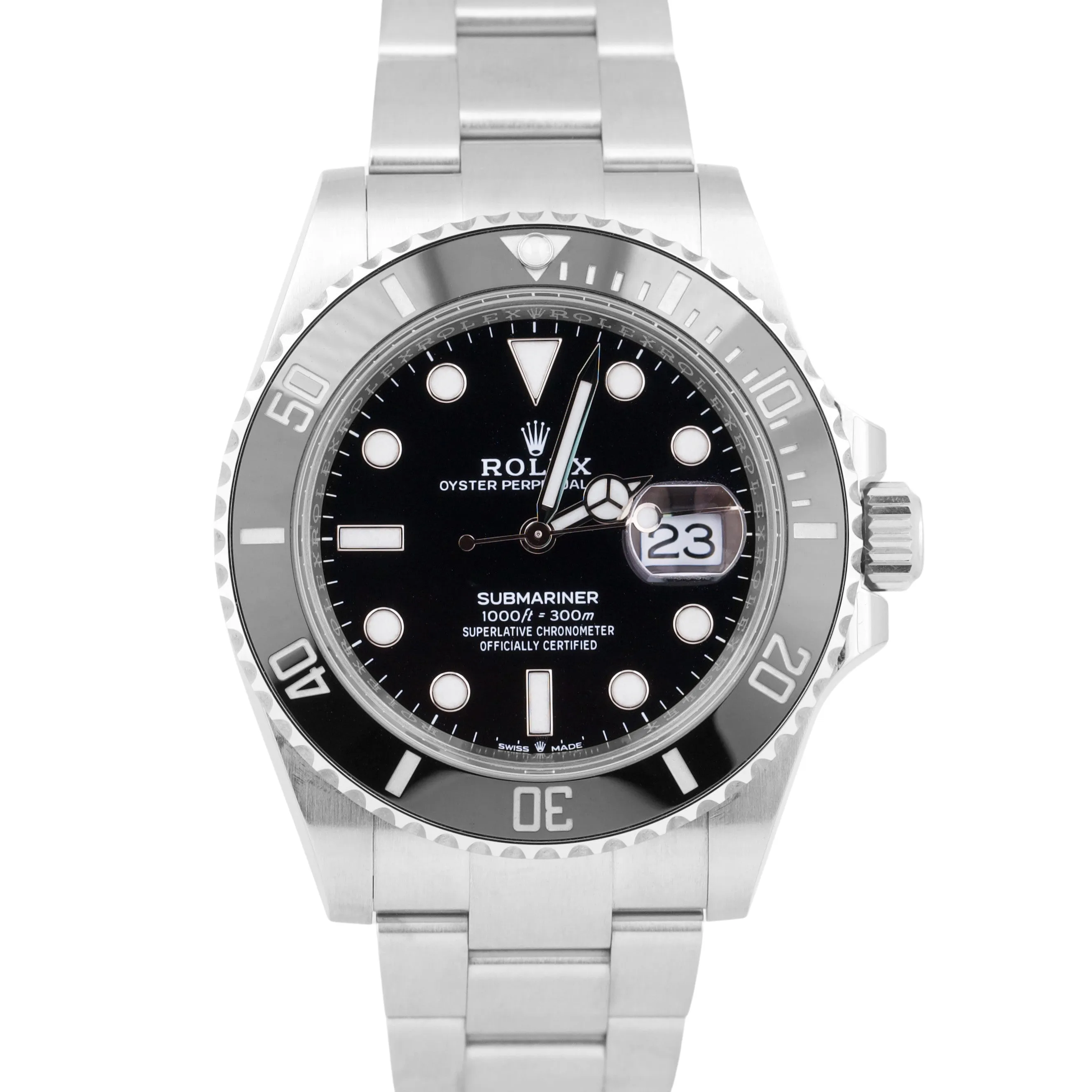 NEW 2023 PAPERS Rolex Submariner Date Black Stainless Steel 41mm 126610 LN B P