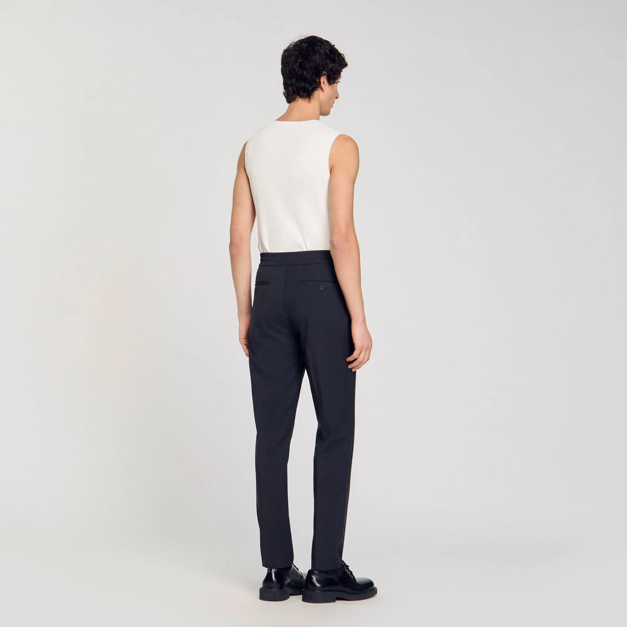 New Alpha Elasticated Straight-Leg Pants Fonte