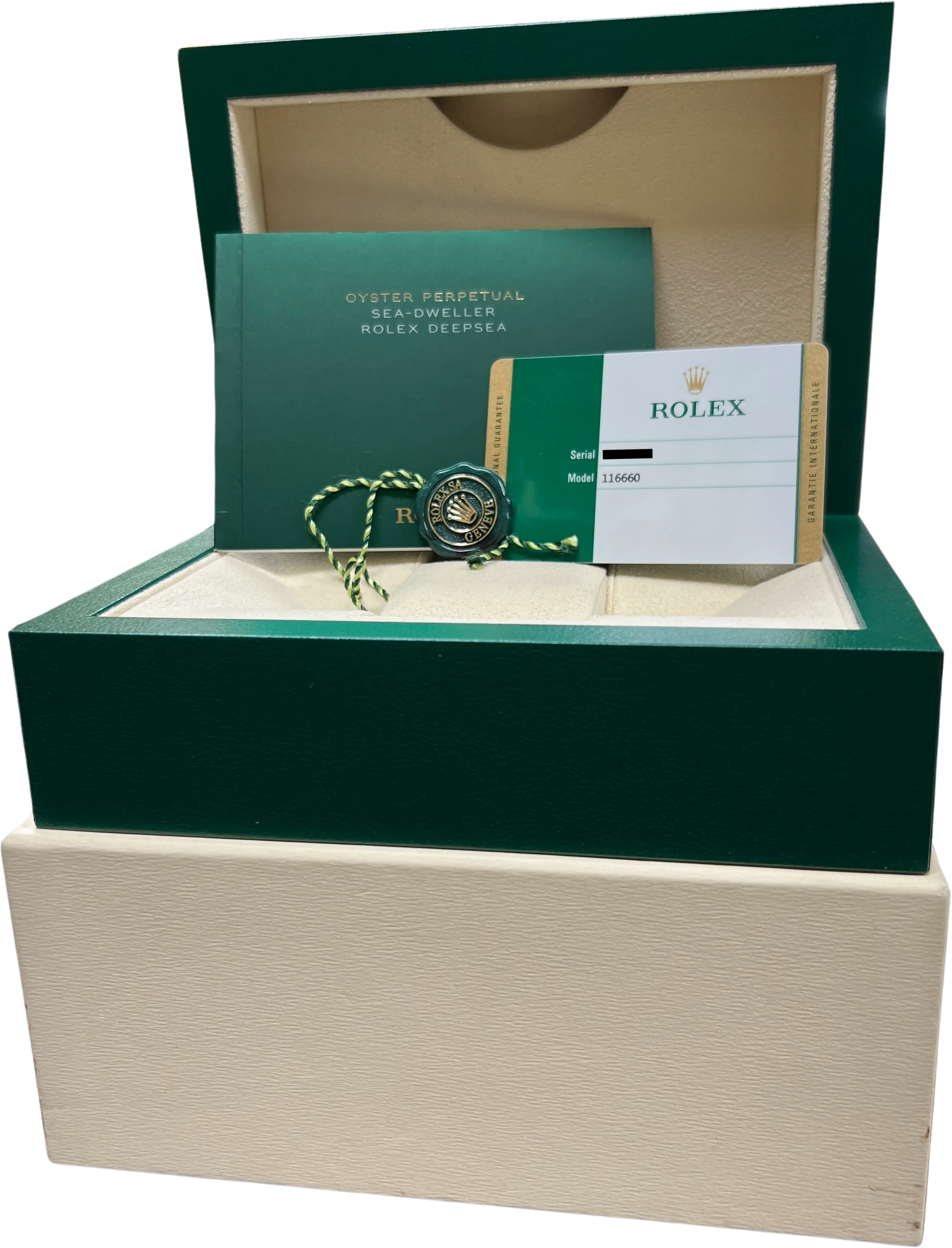 NEW STICKERED PAPERS Rolex Sea-Dweller Deepsea 'James Cameron' 116660 44mm BOX