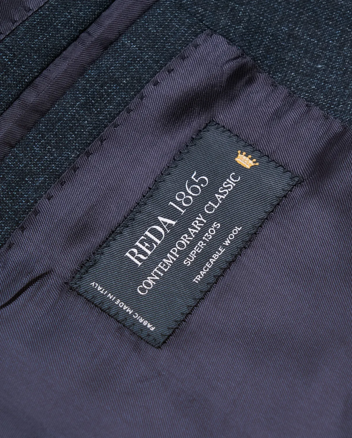 New SUITREVIEW Elmhurst Midnight Blue Speckle Pure Wool Super 130s Suit - Size 42L