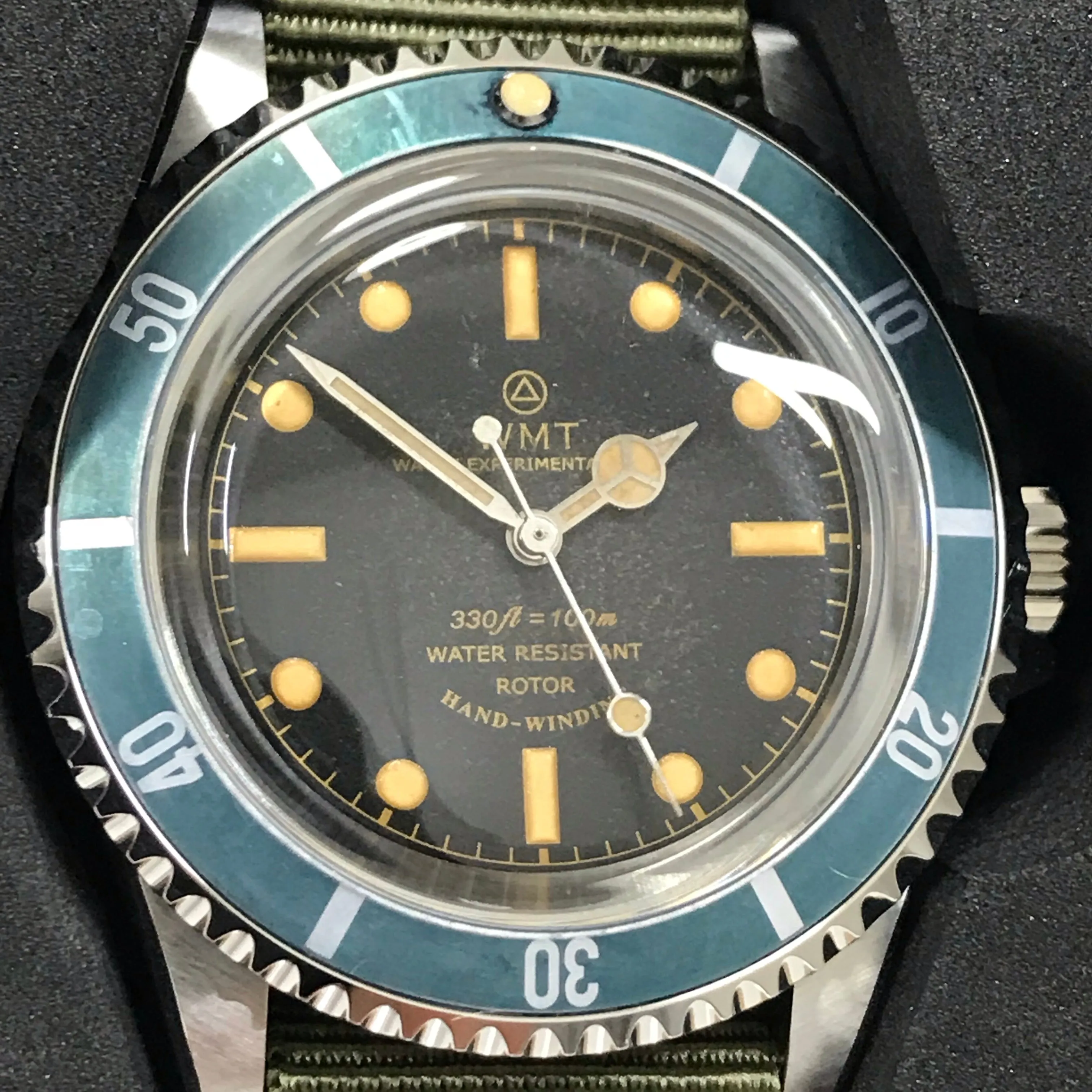 NEW! WMT Royal Marine - Sea Diver Dial / Diver 'Ghost Bezel' Watch AGED