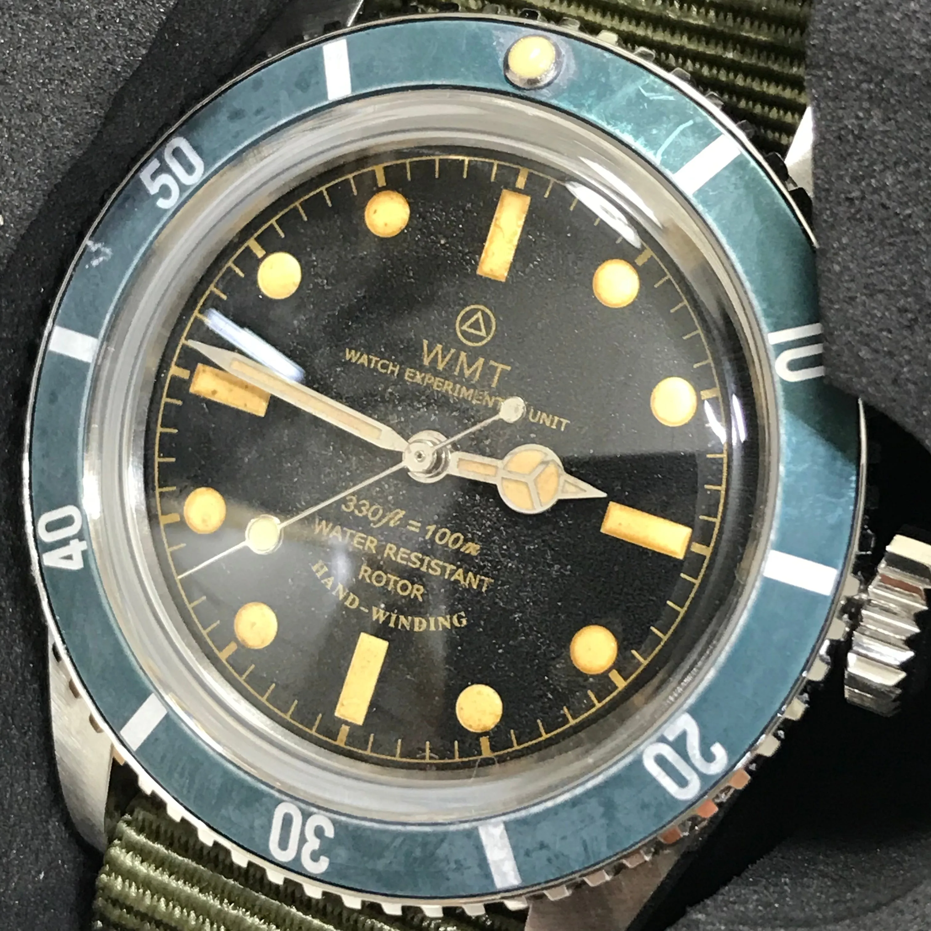 NEW! WMT Sea Diver - Sea Diver Dial / Diver Ghost Bezel AGED Watch 218-14