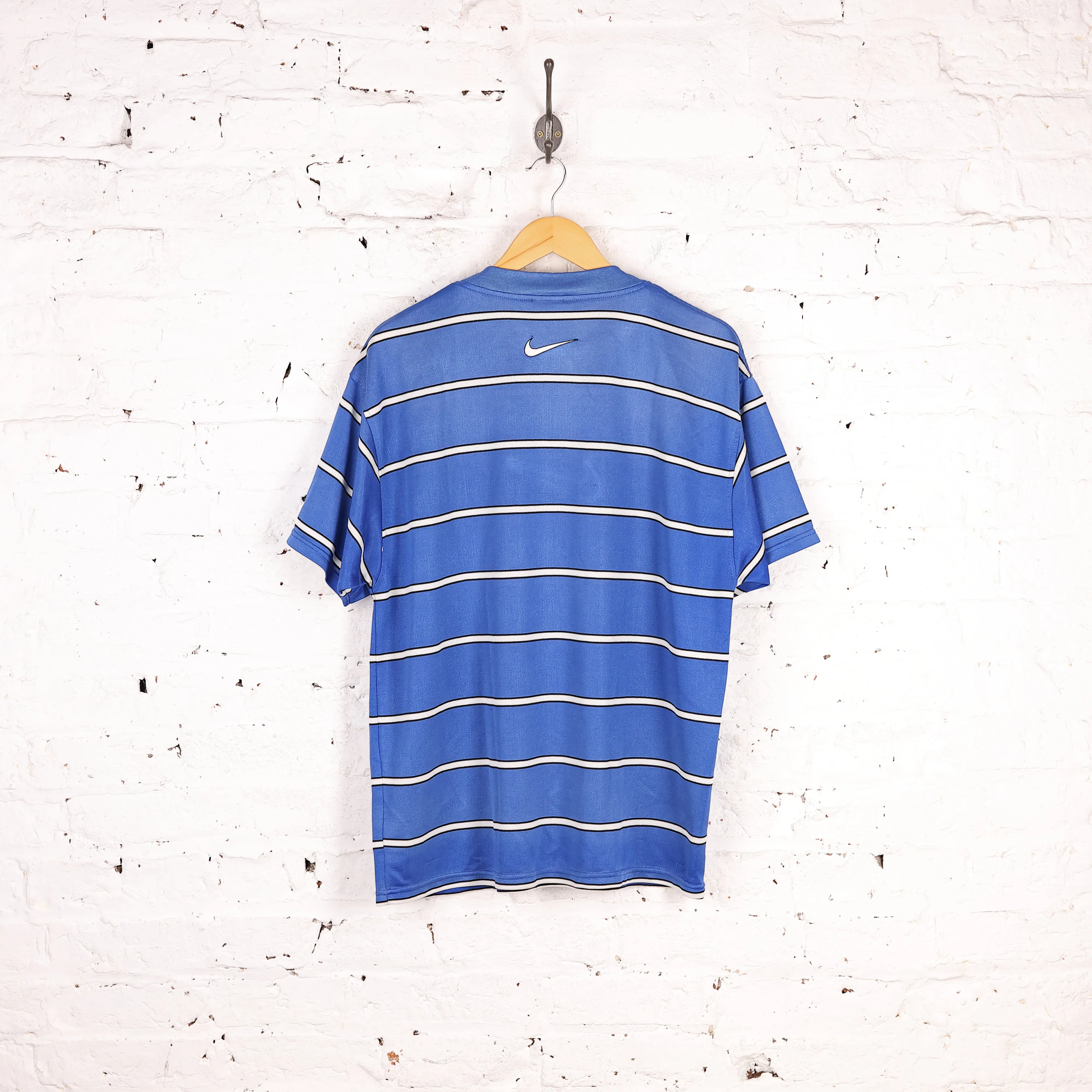 Nike 90s Swoosh Sports T Shirt - Blue - L