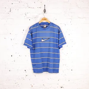 Nike 90s Swoosh Sports T Shirt - Blue - L