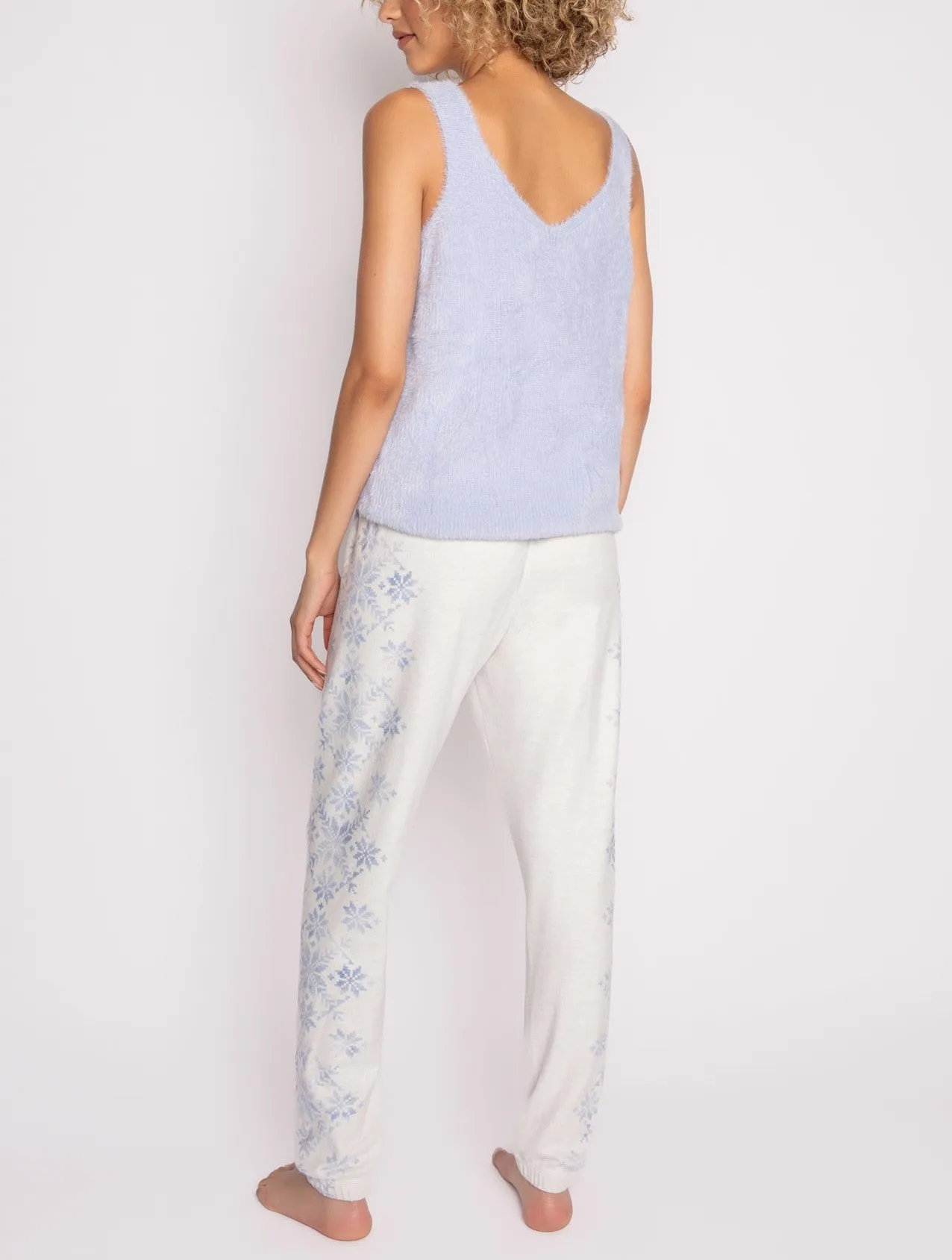 Nordic Nights Banded Sleepwear Pant In Heather Cloud - PJ Salvage