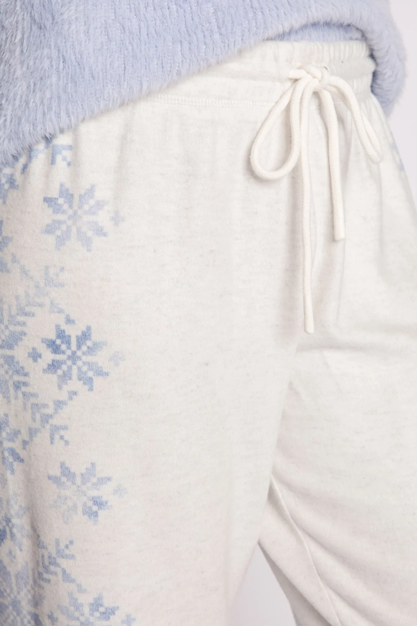Nordic Nights Banded Sleepwear Pant In Heather Cloud - PJ Salvage