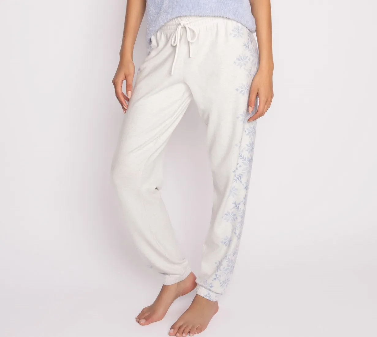 Nordic Nights Banded Sleepwear Pant In Heather Cloud - PJ Salvage