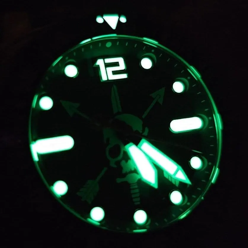 Nous Defions Shumate Dive Watch: Leather & Canvas Straps