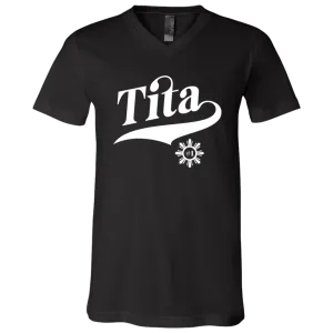 Number One Tita Unisex Jersey V-Neck T-Shirt