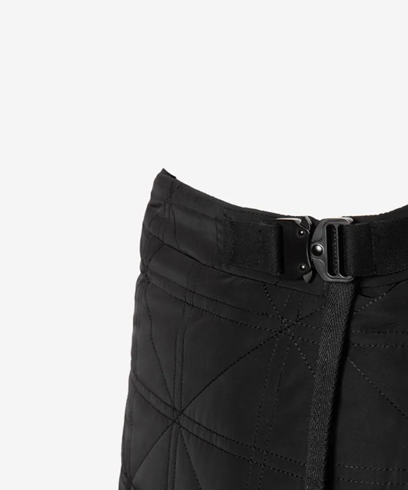 OBER Golf Fur Combination Padding Wrap Skirt - Black