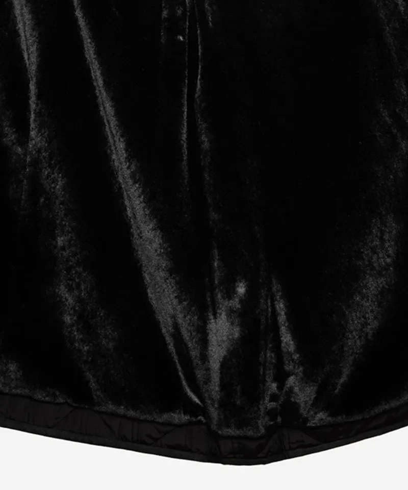 OBER Golf Fur Combination Padding Wrap Skirt - Black