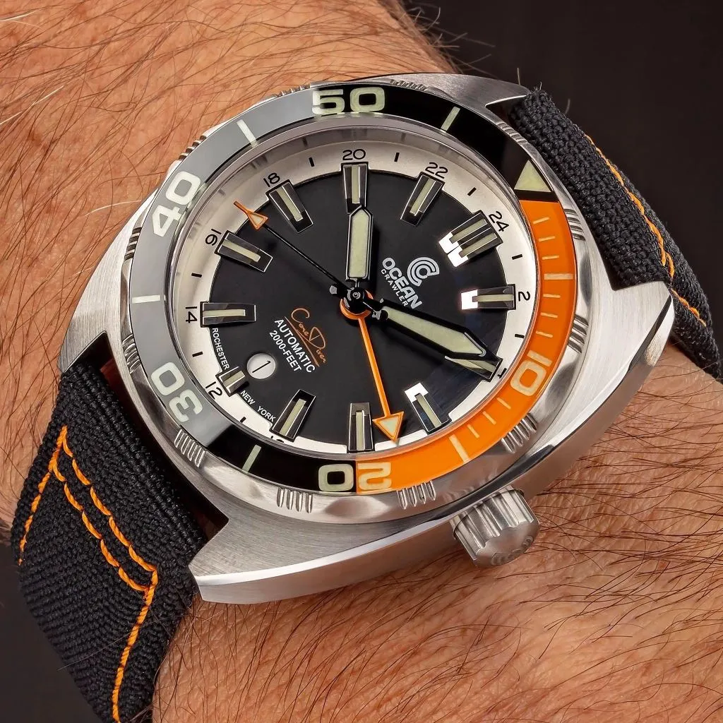 Ocean Crawler Core Diver GMT (Black/Orange) LE - 600m Swiss&nbsp;Mvmt (Regulated)