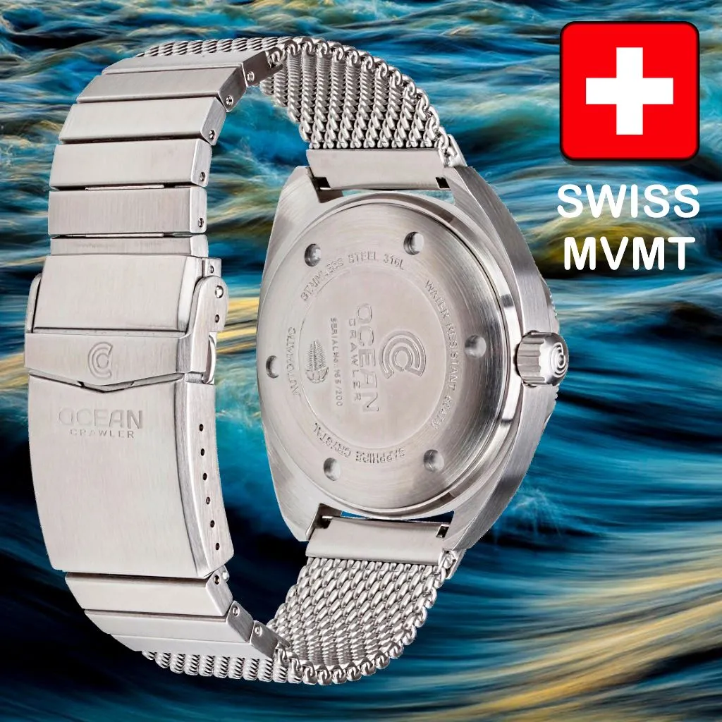 Ocean Crawler Core Diver GMT (Black/Orange) LE - 600m Swiss&nbsp;Mvmt (Regulated)