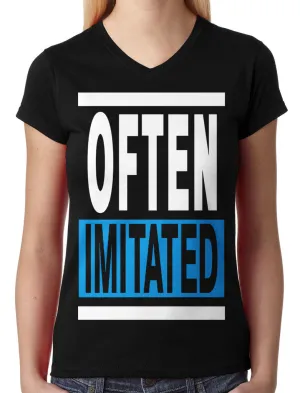 Often Imitated Junior Ladies V-neck T-shirt