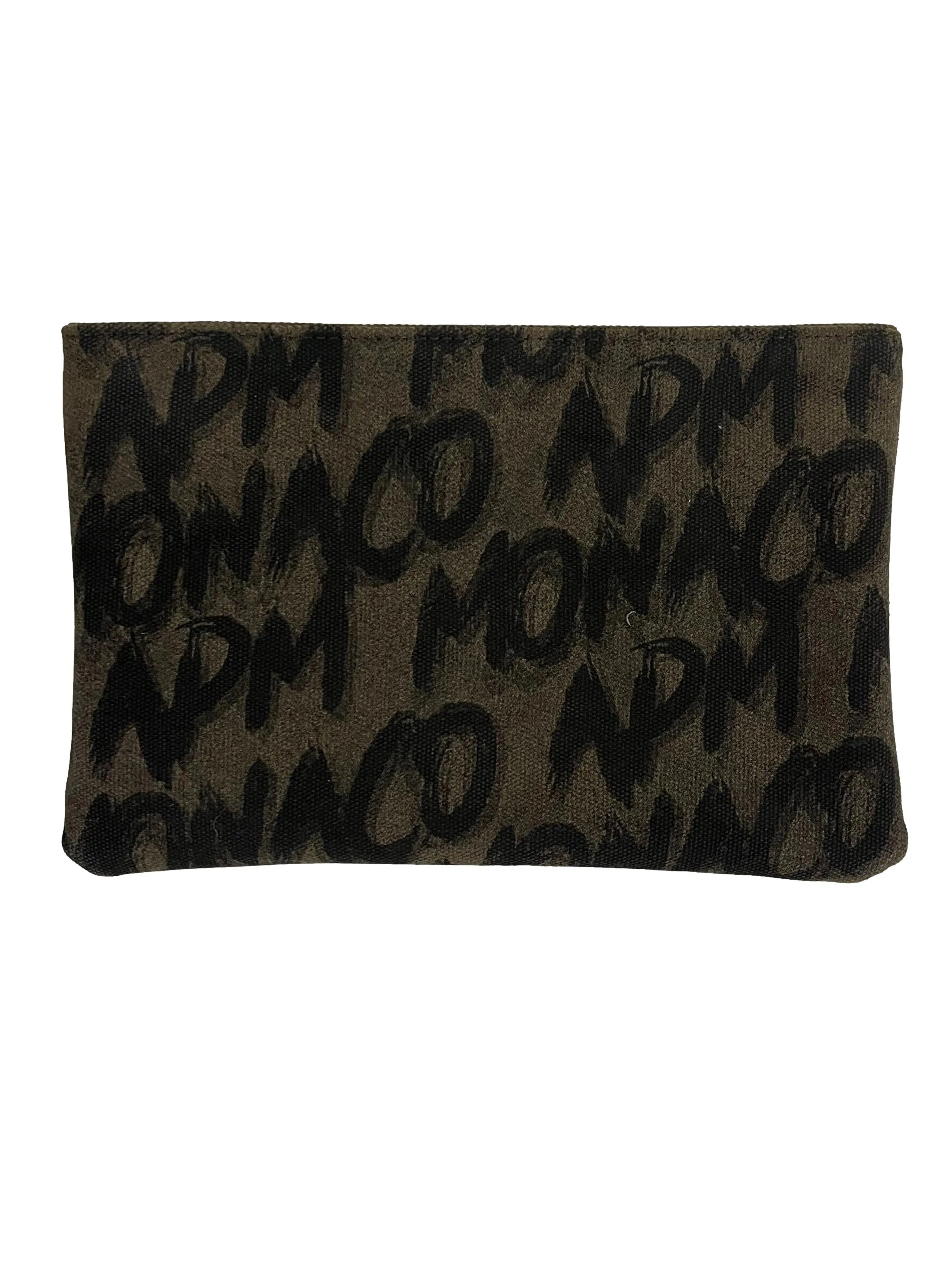 Olive Green Small Graffiti Pouch