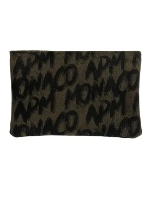 Olive Green Small Graffiti Pouch