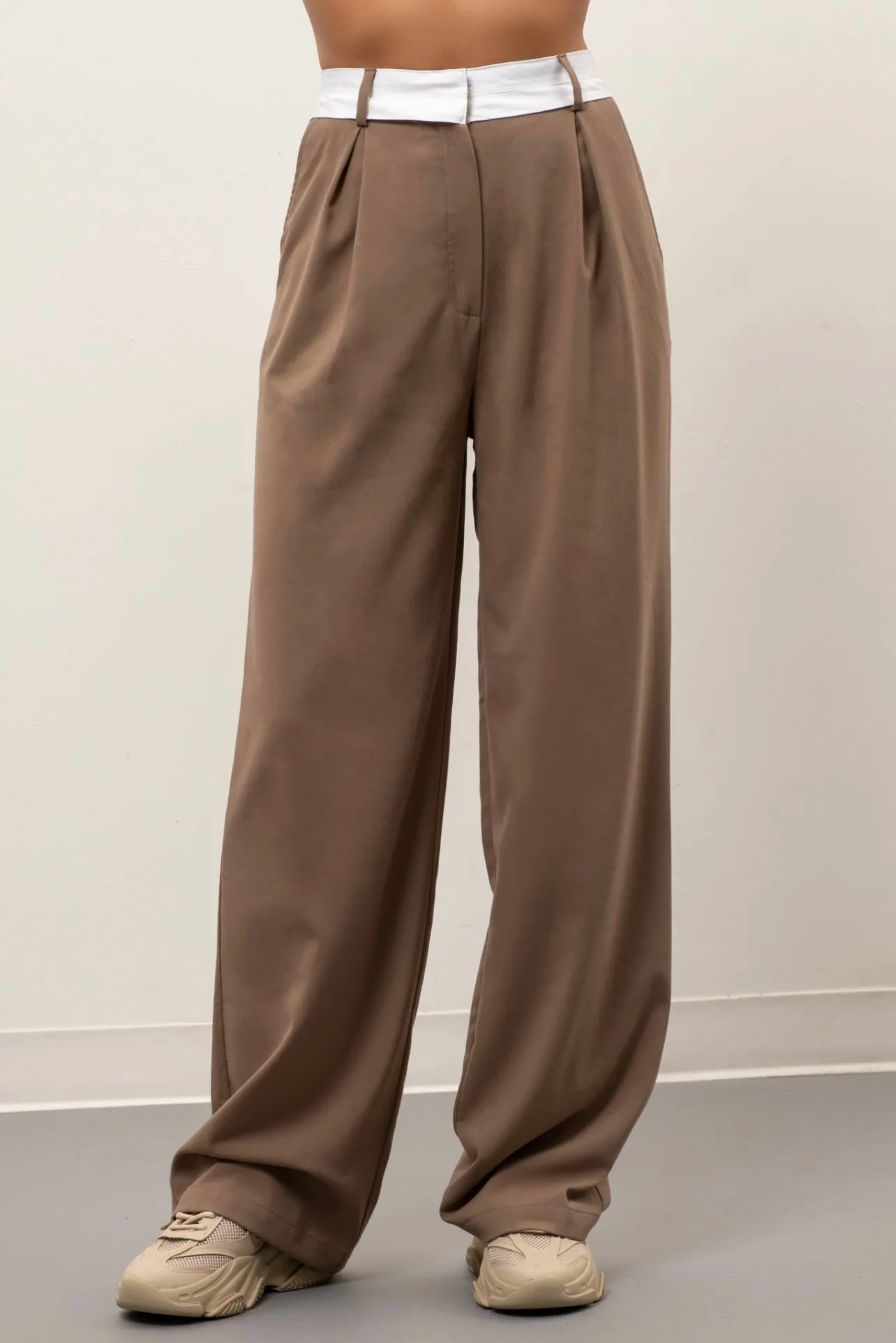 Olive High Waisted Trouser