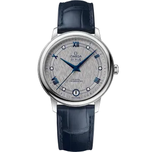 Omega De Ville Prestige 32.7 mm, steel on leather strap