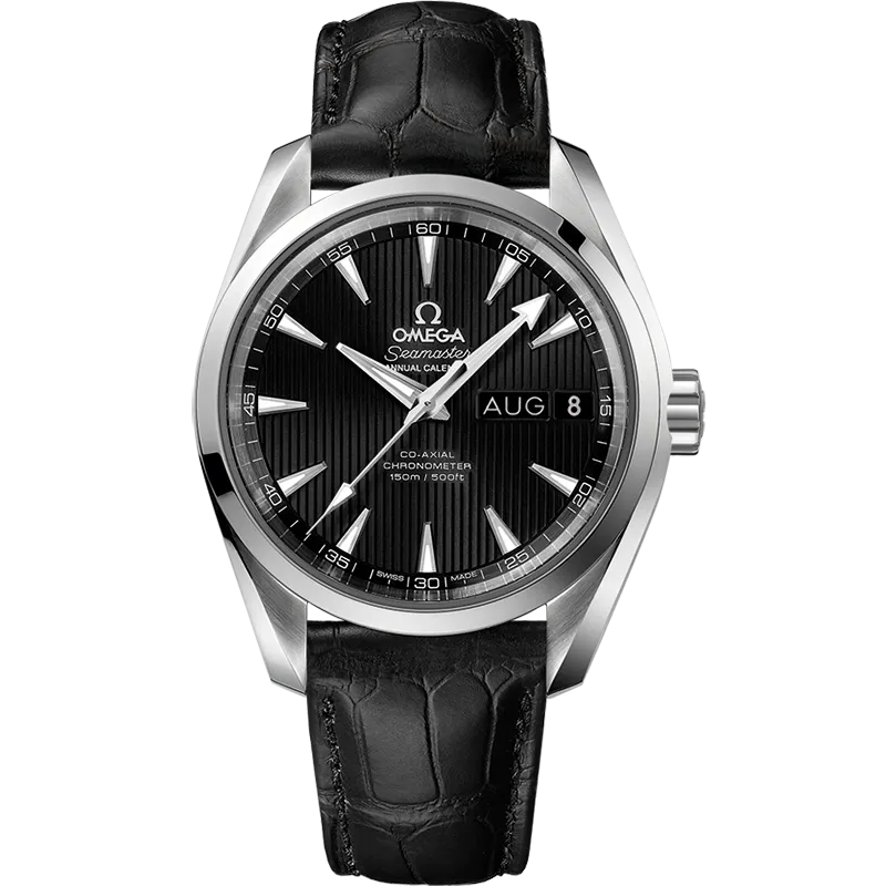 Omega Seamaster Aqua Terra 150M 38.5 mm, steel on leather strap