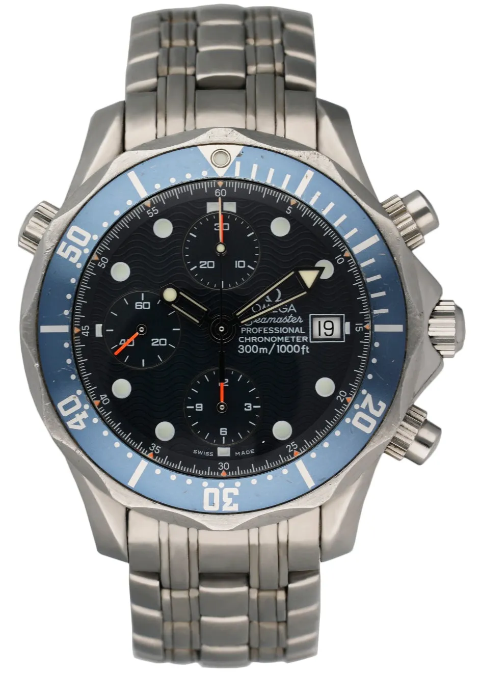 Omega Seamaster Chronograph Stainless Steel Men's Watch Box & Papers