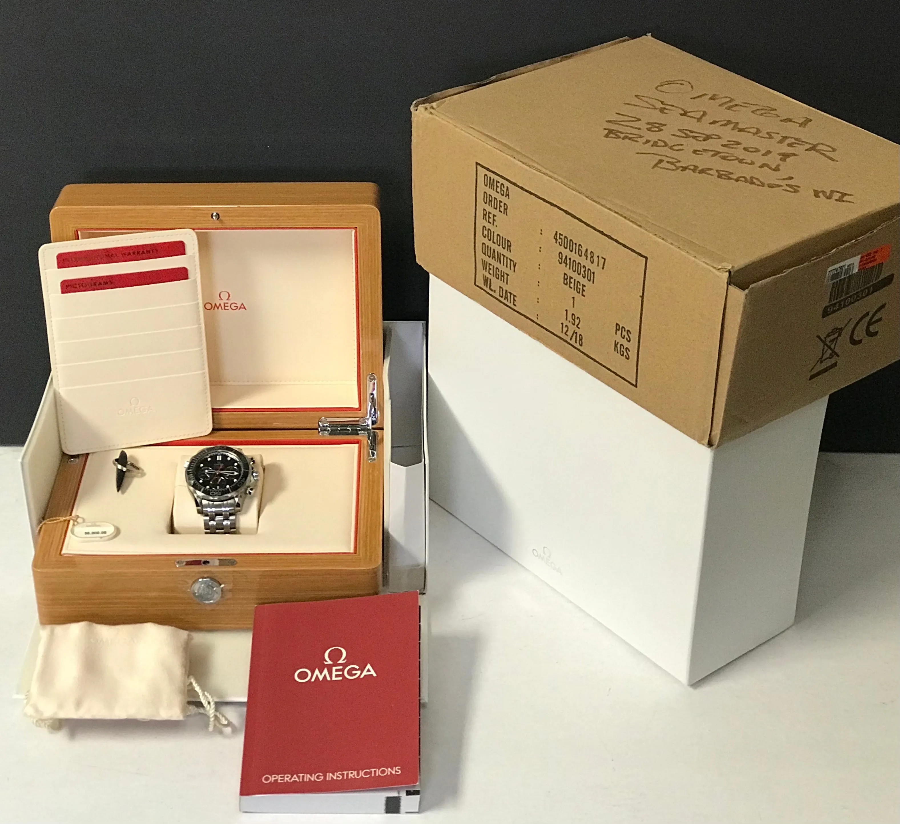 Omega Seamaster Diver 300M 212.30.44.50.01.001 Black Dial Automatic Men's Watch