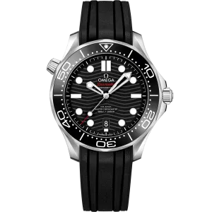 Omega Seamaster Diver 300M 42 mm, steel on rubber strap
