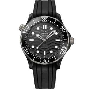 Omega Seamaster Diver 300M 43.5 mm, black ceramic on rubber strap