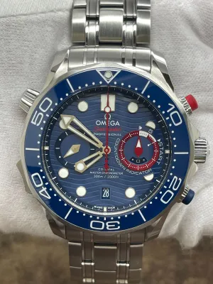 Omega Seamaster Diver 300M America’s Cup 210.30.44.51.03.002 Blue Dial Automatic Men's Watch