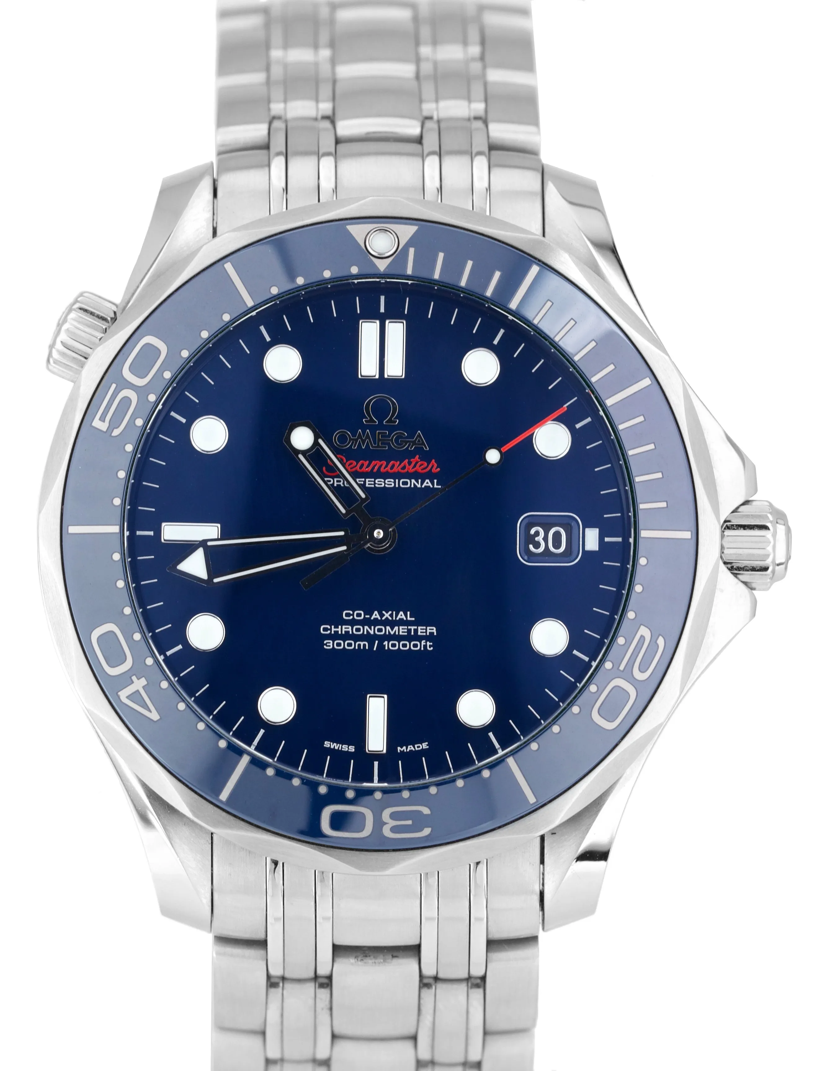 Omega Seamaster DIVER 300M Co‑Axial 41mm Blue Ceramic Watch 212.30.41.20.03.001