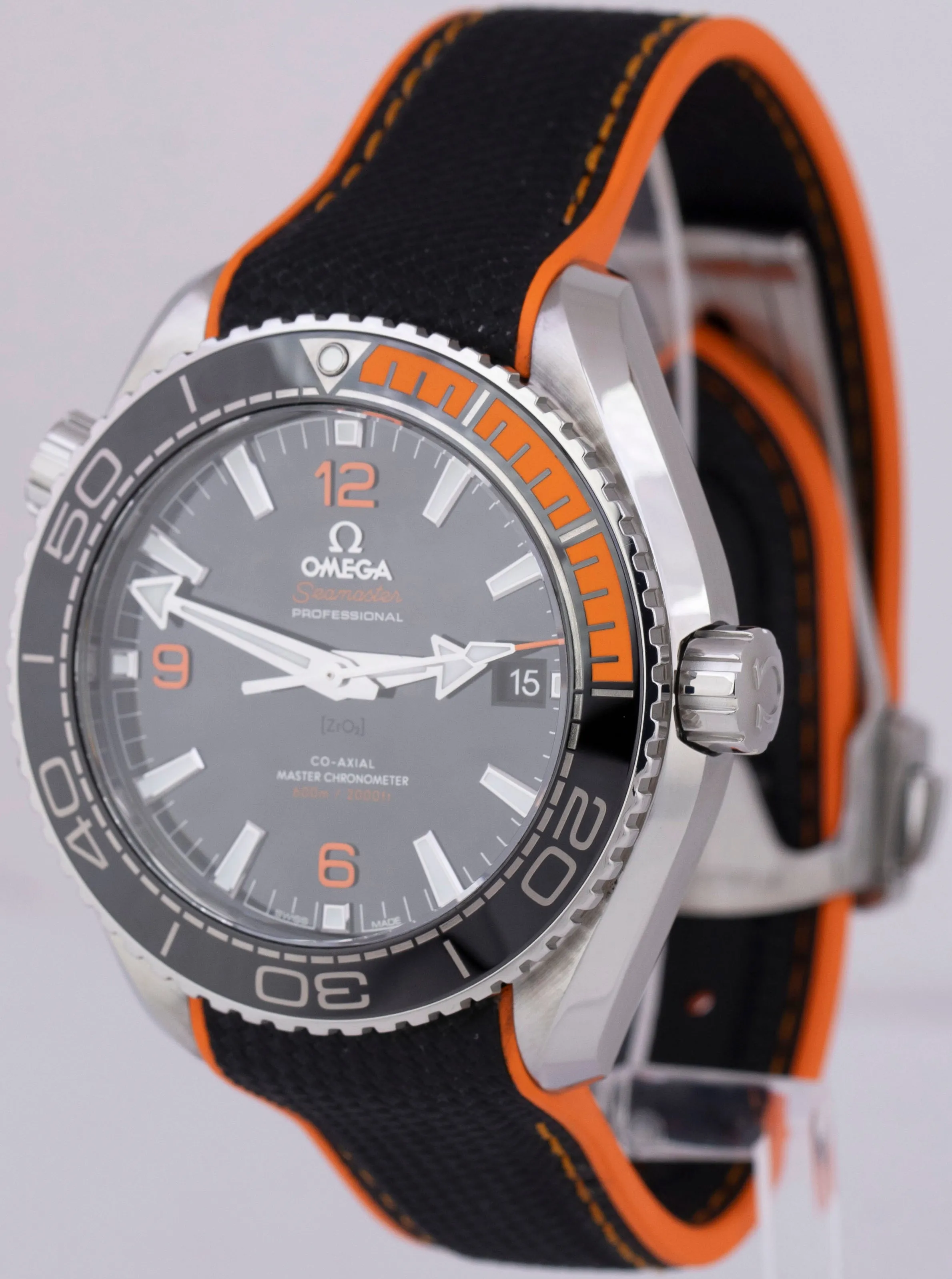 Omega Seamaster Planet Ocean 600M PAPERS 43.5mm Orange 215.32.44.21.01.001 B P
