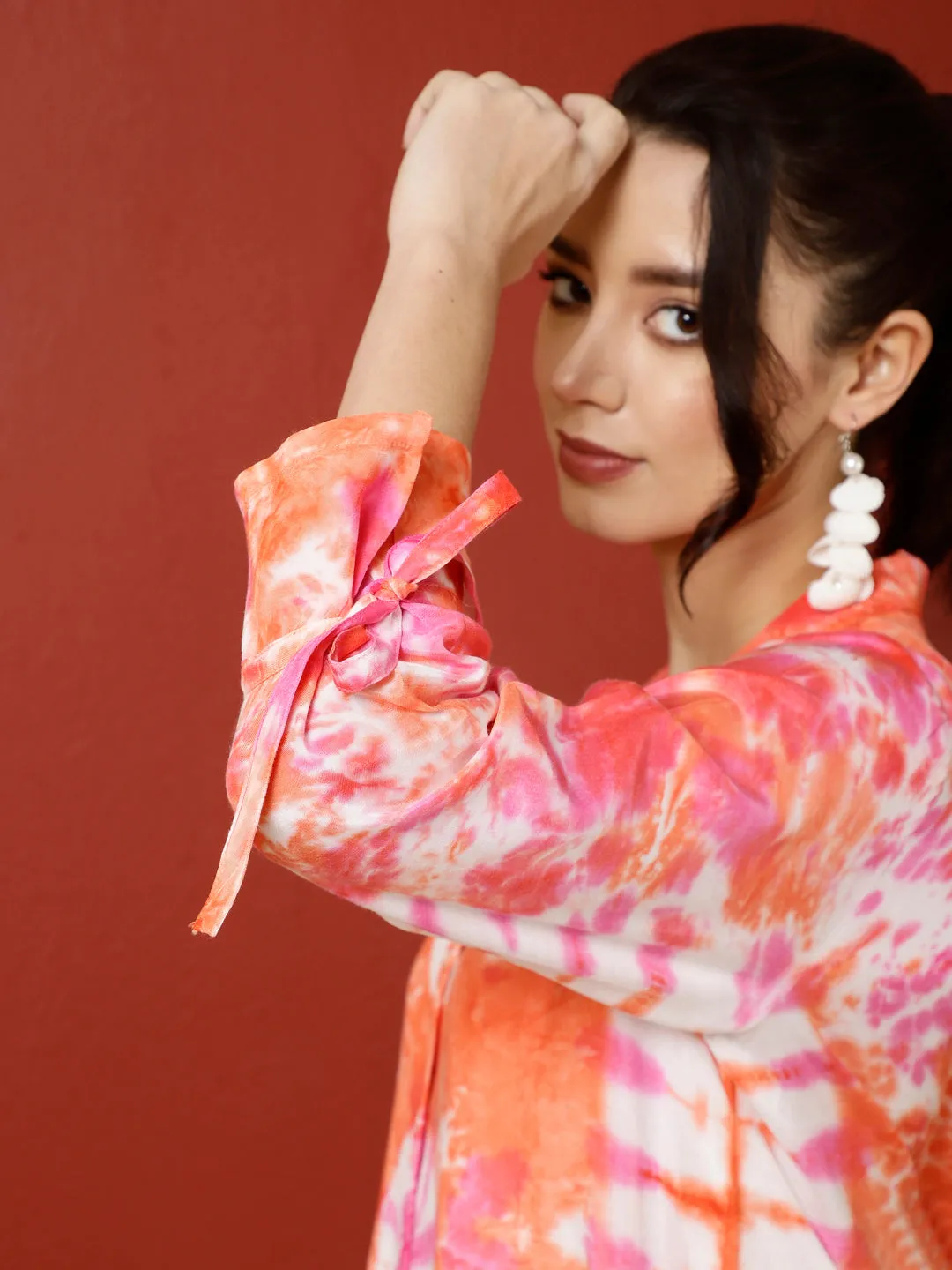 Orange Tie Dye Shirt