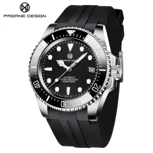 PAGRNE DESIGN New Men'S Automatic Watch 300M Waterproof Top Brand Sapphire Glass Stainless Steel Mechanical Watches Reloj Hombre